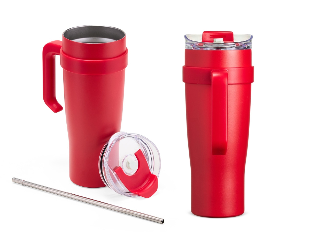 Caneca térmica com capacidade de 1,2 litros feita em inox 304 com parede dupla, contém tampa acrílica rosqueável com acesso para canudo, trava de segurança e bocal. Acompanha canudo de inox com ponta de silicone, proporcionando uma experiência mais agradável ao beber.