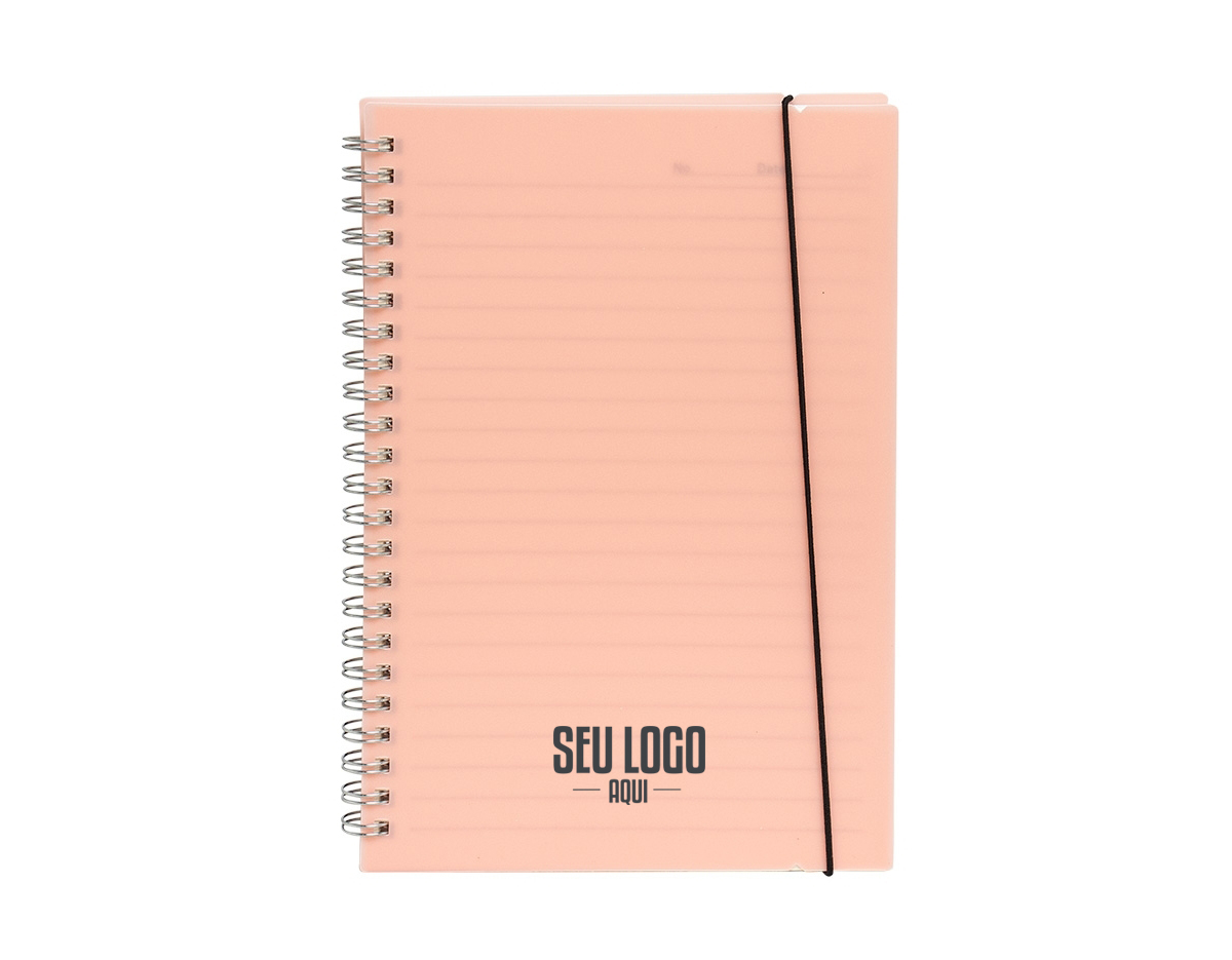 Caderno A5 com capa plástica resistente e elástico para fechamento. Possui cerca de 80 folhas em papel marfim pautado, ideal para anotações e organização. O formato compacto facilita o transporte, tornando-o prático para o dia a dia, seja em aulas ou reuniões. Uma opção funcional e versátil para quem busca um caderno de qualidade.