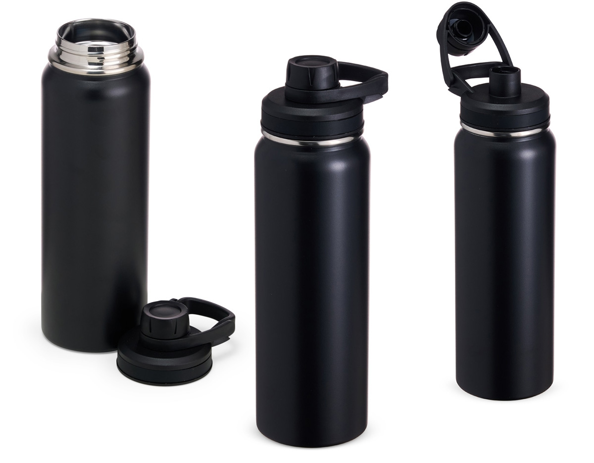 Chega de preocupações ao consumir suas bebidas! Nossa garrafa térmica de 850 ml, feita em inox, foi projetada para trazer mais praticidade ao seu dia a dia. Com uma trava embutida na tampa, ela se mantém fixa durante o uso, evitando o incômodo de "acidentes" — como a tampa que bate no rosto enquanto você bebe. Uma solução inteligente para quem busca conforto e eficiência!