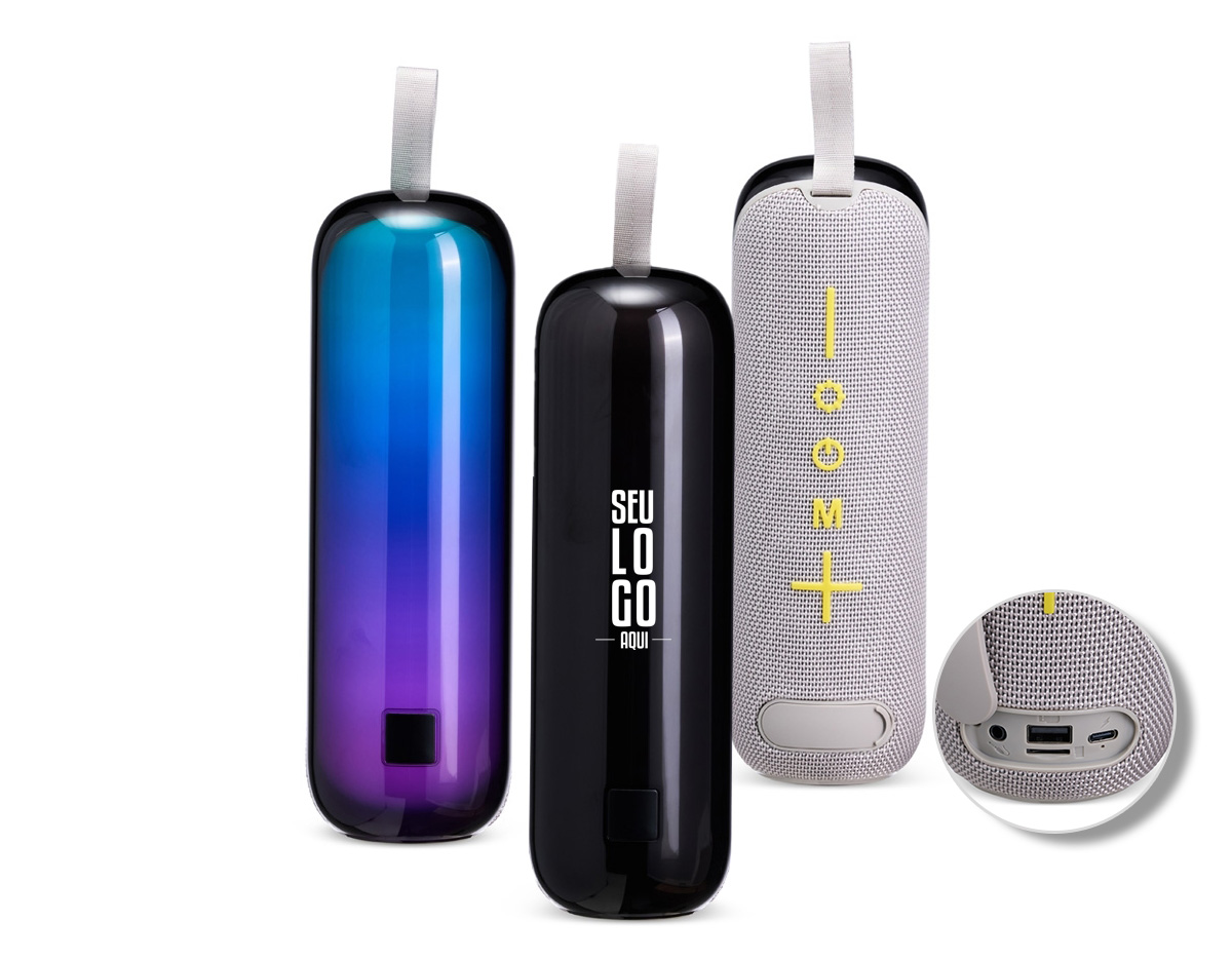 Transforme qualquer ambiente com a nossa Caixa de Som Bluetooth! Grande e potente, com modos de uso Bluetooth e rádio FM, ela traz tecnologia TWS, que permite conectar duas caixas para um som ainda mais potente e imersivo. Conta com tecnologia Hi-Fi para áudio claro e nítido, além de um cordão de nylon que facilita o transporte, ainda oferece 8 tipos de luzes coloridas que alternam suavemente, criando uma atmosfera acolhedora e envolvente. Possui entradas USB, TF, auxiliar e tipo-C, e acompanha cabos tipo-C para carregamento e P2 para conectividade extra. No modo Bluetooth, basta pressionar + ou - para ajustar o volume ou mudar de faixa. Para pausar, basta apertar o botão de liga/desliga. No modo rádio FM, basta pressionar ? para alterar a estação. Perfeita para quem quer qualidade sonora e praticidade!