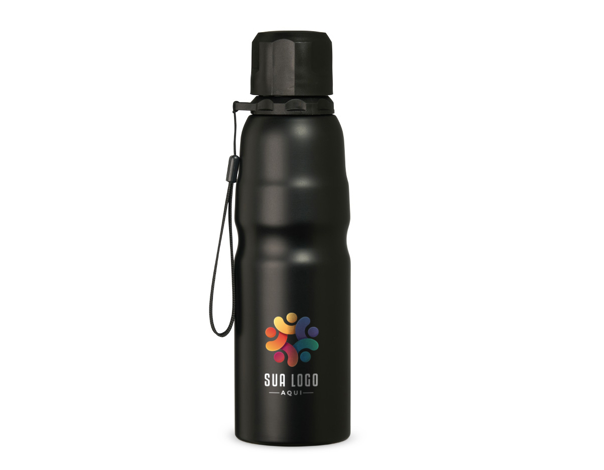 Garrafa de inox com capacidade de 800ml, ideal para manter bebidas frescas por mais tempo. Possui tampa plástica rosqueável, garantindo vedação segura e sem vazamentos. Acompanha cordão para transporte, oferecendo praticidade e facilidade no dia a dia, seja para atividades ao ar livre, academia ou no trabalho. Design resistente e funcional, perfeita para quem busca praticidade e durabilidade em um produto.