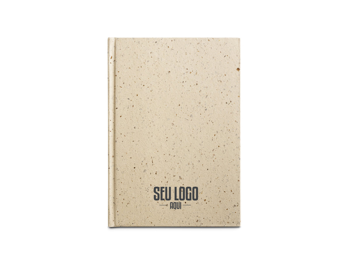 Caderno A5 de capa dura em resíduos de cevada (25%) e pedaços de algodão reciclado (75%). O interior com 80 folhas pautadas de papel cevada 100% reciclada. Um caderno que se distingue por dar uma segunda vida a materiais que podem ser reciclados. 145 x 205 mm