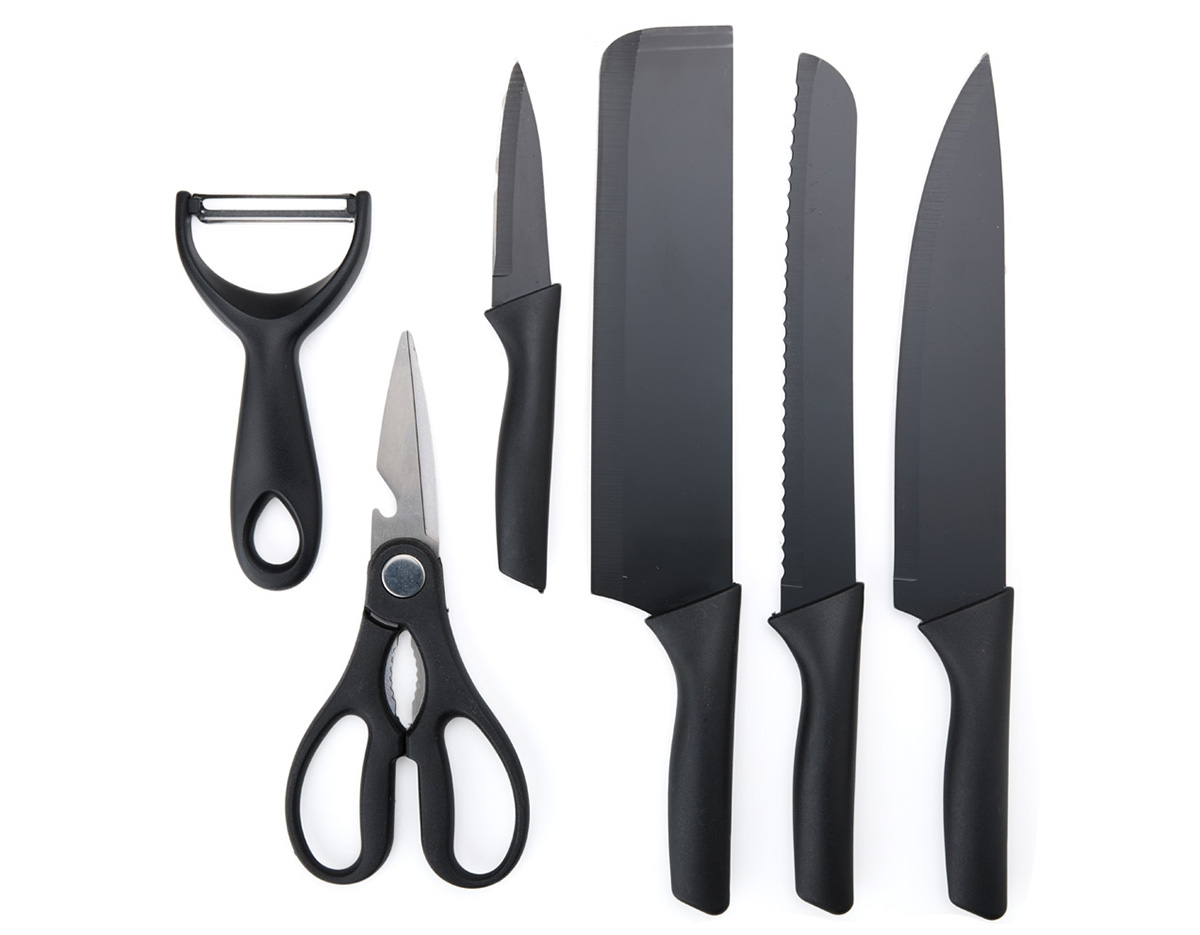 Transforme sua cozinha em um verdadeiro espetáculo com o nosso kit churrasco de 6 peças em inox! Esse conjunto exclusivo une estilo, funcionalidade e qualidade para atender as mais diversas necessidades culinárias. Com lâminas em aço inoxidável de alta durabilidade, cada faca proporciona cortes precisos e eficientes, garantindo uma experiência prática e sem esforço. Além disso, os pegadores oferecem conforto e segurança, mesmo durante o uso prolongado. O design moderno e a cor fosca das peças adicionam um toque de sofisticação a qualquer cozinha, tornando-o um item indispensável tanto para chefs profissionais quanto para amantes da culinária. O conjunto inclui uma faca cutelo com 8?, uma faca de chef com 8?, uma faca de pão 8?, uma faca de aparar com 3,5?, uma tesoura multifunção e um descascador de legumes, itens que garantem versatilidade e desempenho em todas as receitas. Acompanha embalagem de papelão com berço plástico.