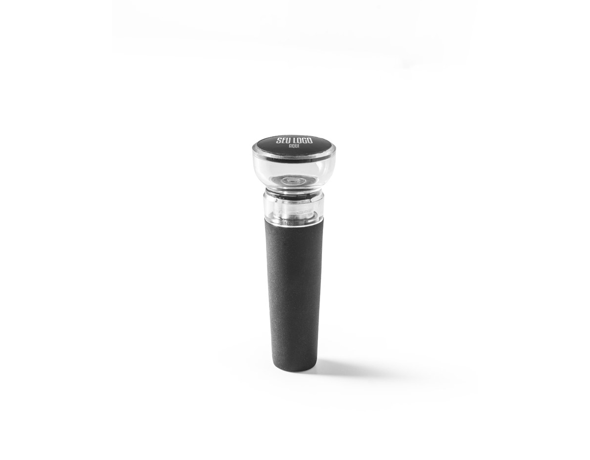 Rolha de vinho com sistema de bomba de vácuo para garrafas de vinho. Ideal para substituir a tradicional rolha de cortiça. Fornecido em caixa presente. 30 x 90 mm