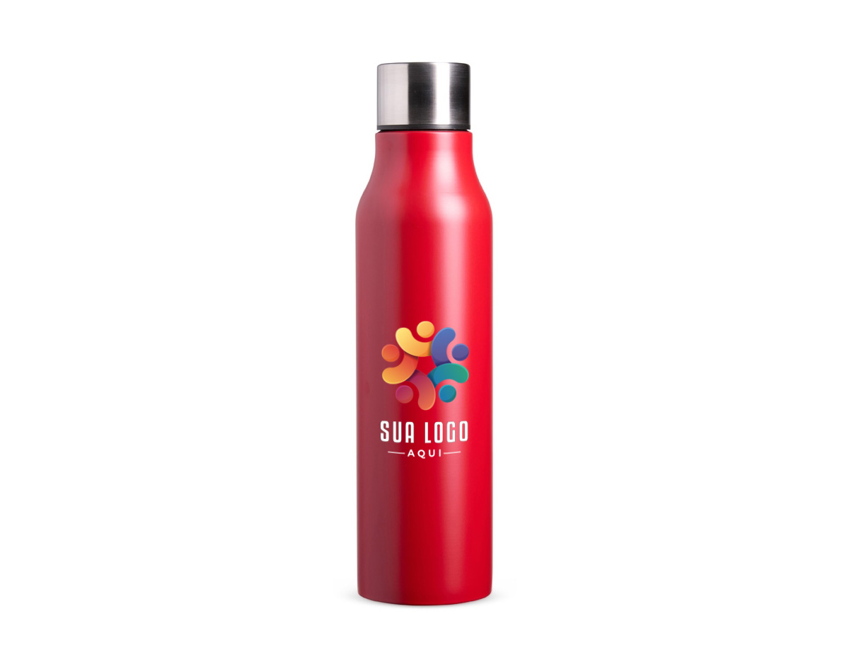 A garrafa inox de 1 litro é a opção perfeita para quem precisa de praticidade e resistência no dia a dia. Feita em inox, é super durável e resistente. Sua tampa de alumínio, possui silicone de vedação interno, que diminui o risco de vazamentos, mantendo tudo seguro e sem bagunça. E, para facilitar o transporte, ela vem com uma alça de nylon, super confortável e resistente.
