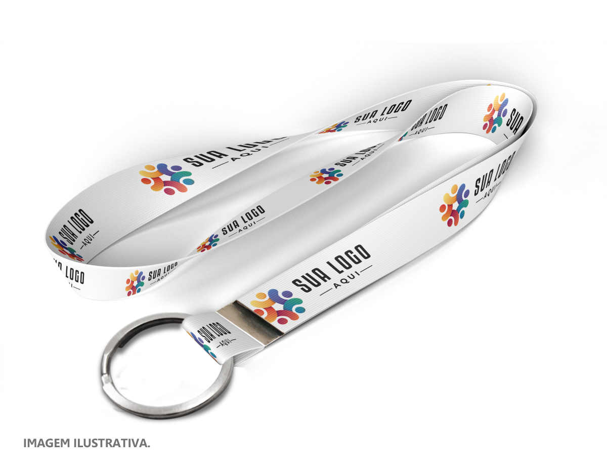 Cordão de 140 cm de comprimento e 2,5 cm de largura, com argola redonda. Ideal para uso em chaveiros, crachás e outros acessórios, combinando praticidade e resistência. Seu design simples e durável garante facilidade de manuseio e versatilidade no dia a dia.