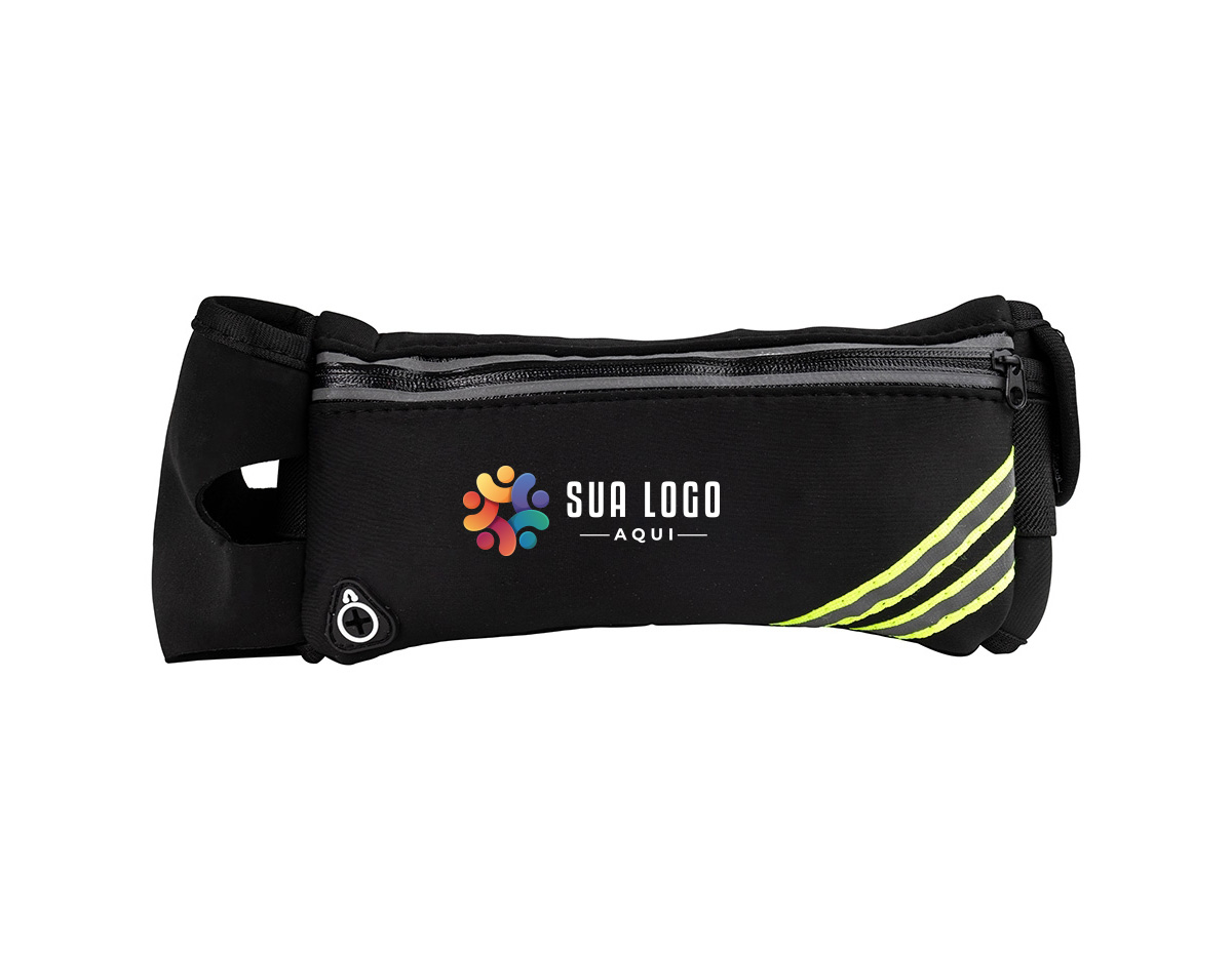 Torne suas caminhadas ainda mais práticas com esta pochete funcional! Fabricada em neoprene e resistente à água, ela é perfeita para qualquer aventura. Possui um bolso principal espaçoso, ideal para celulares, com uma divisória interna que protege a tela de riscos e organiza outros itens. Na parte externa, conta com um compartimento exclusivo para garrafinhas de água ou isotônicos e um bolso menor, ideal para chaves, documentos ou pequenos objetos como pastilhas. Leve e discreta, essa pochete ainda oferece saída para fones de ouvido e faixas refletivas, garantindo mais segurança durante corridas noturnas.