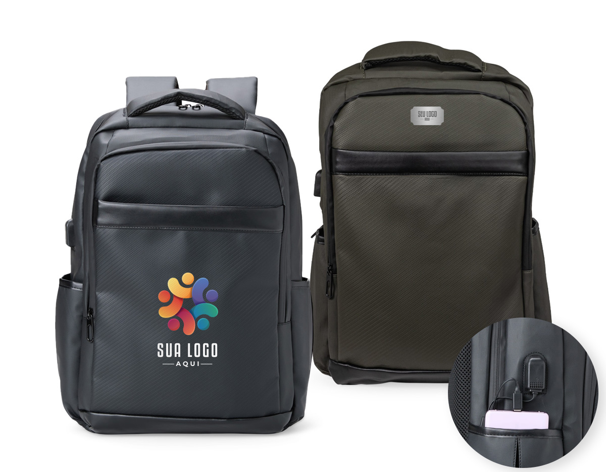 Mochila de 21L em couro sintético, com 4 compartimentos, espaço p/ notebook 15,6", USB, antifurto, engate p/ malas e alças acolchoadas. Conforto e estilo no dia a dia corporativo!

Se quiser uma versão com outro foco (mais técnica, mais criativa, mais comercial), posso adaptar também!