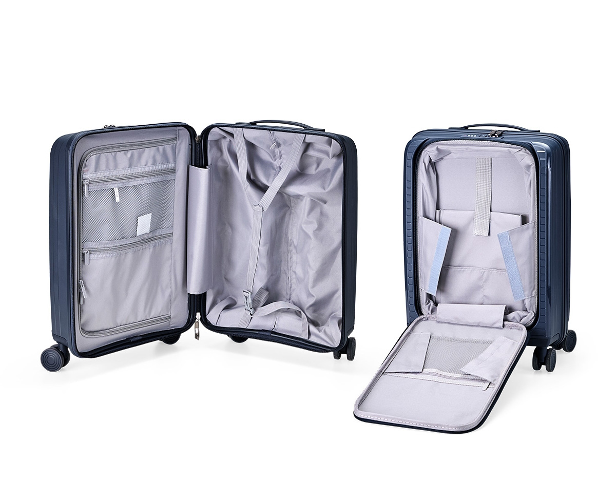 Mala de bordo com capacidade de 43 litros, fabricada em plástico rígido (casca dura) para maior durabilidade e proteção. Possui cadeado numérico embutido, garantindo mais segurança para a bagagem. Conta com compartimentos internos práticos, incluindo bolso telado para itens pequenos ou delicados e cinta compressora para manter as roupas organizadas. Equipada com duas alças de mãos e puxador retrátil com ajuste de altura, proporcionando conforto durante o transporte. As quatro rodinhas 360° oferecem mobilidade fácil e suave em qualquer direção. Inclui placa para personalização, tornando a mala única e exclusiva. Ideal para viagens curtas, atende aos padrões de bagagem de cabine.