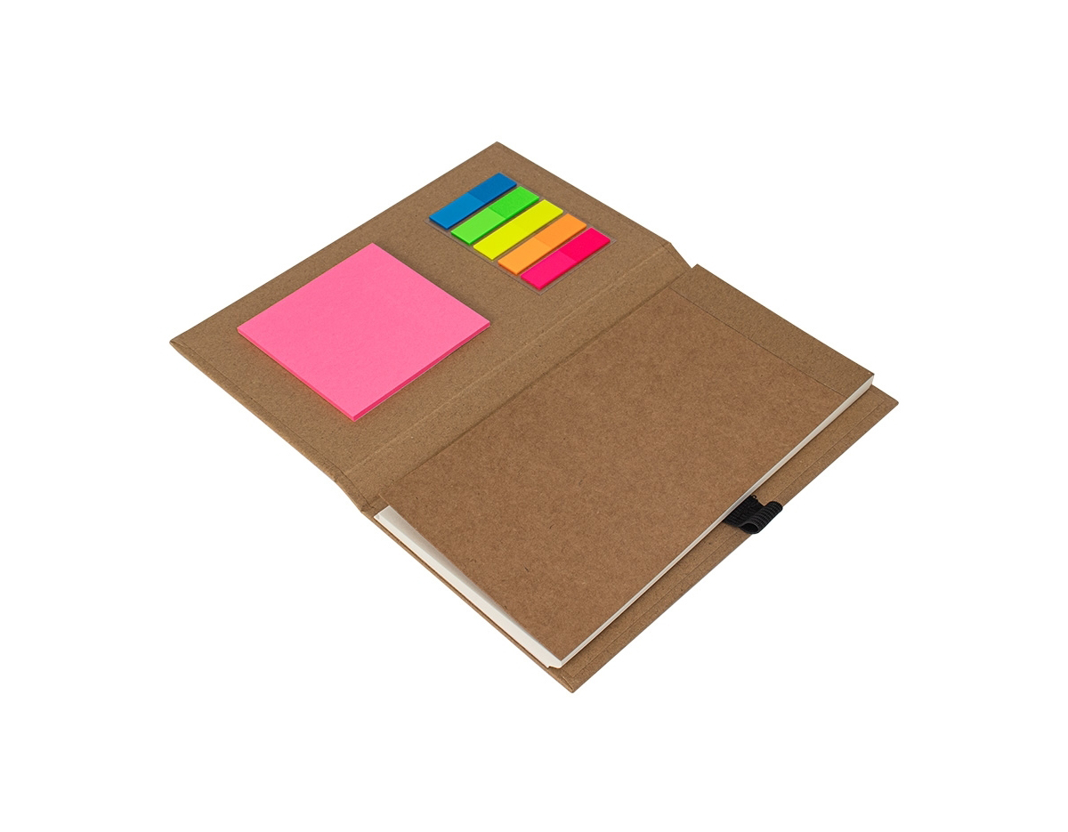 Anote e marque os registros importantes com nosso Bloco de Anotações em Kraft. Ideal para acompanhar uma rotina cheia de anotações, com aproximadamente 80 folhas marfim para escrever e destacar sempre que necessário. Conta com um bloco autoadesivo rosa com cerca de 25 folhas, autoadesivos coloridos com aproximadamente 24 unidades e um suporte para caneta em nylon, deixando tudo mais acessível. Com o Bloco de Anotações em Kraft, você terá tudo o que precisa para registrar e organizar  ideias de forma eficiente.