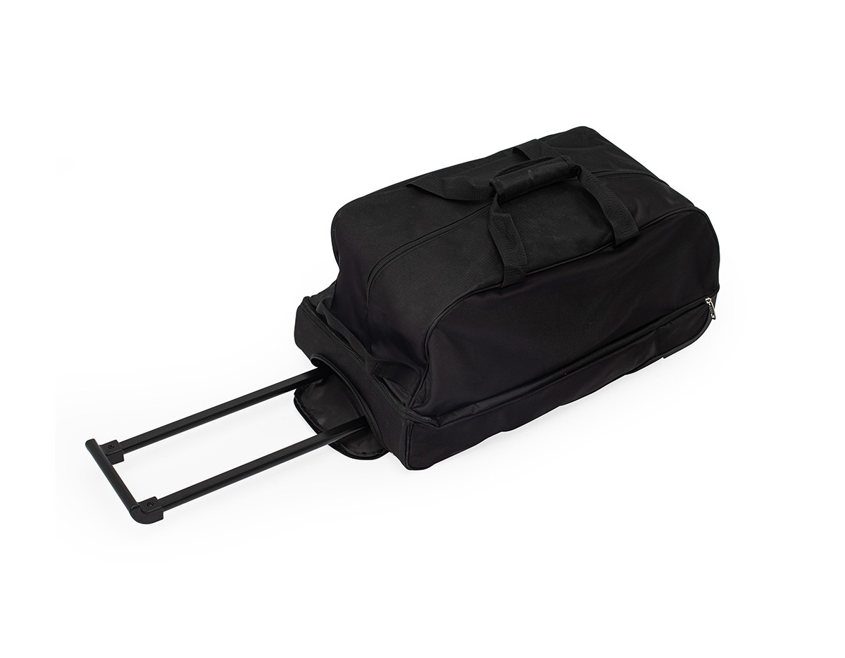 Mais versatilidade para o dia a dia e até mesmo viagens! Feita em poliéster resistente à água, essa mala de 51 litros conta com quatro compartimentos, incluindo um exclusivo para guardar o puxador e manter tudo mais organizado. O transporte é prático e confortável, com alças de mão unidas por suporte em velcro, puxador retrátil e duas rodinhas, permitindo escolher entre dois modos de locomoção. Para mais estabilidade, conta ainda com placa reforçada no fundo e dois pés de apoio.