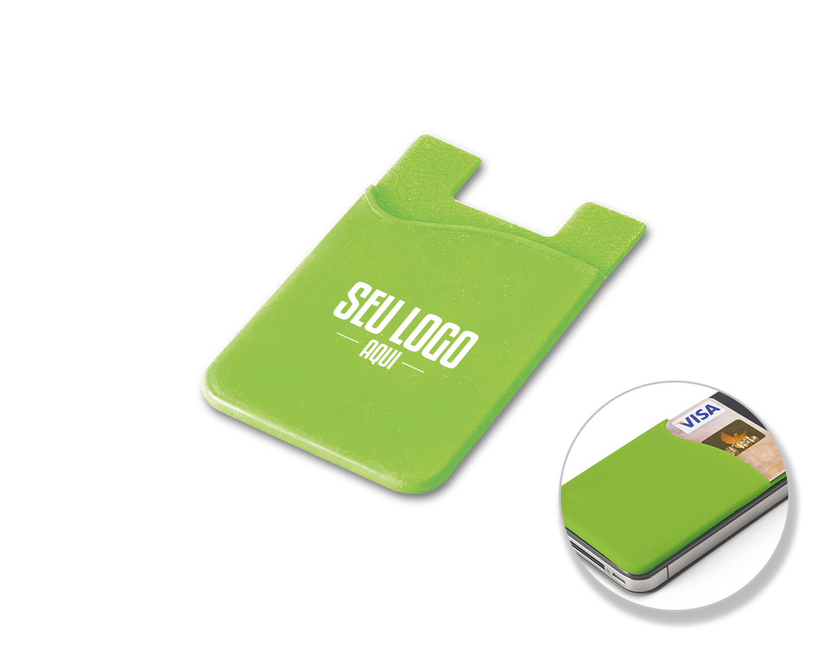 Porta-cartões para celular fabricado em silicone, ideal para armazenar cartões, documentos ou dinheiro de forma prática e segura. Possui um autocolante no verso, permitindo fixação firme na parte traseira do smartphone ou da capinha. Seu design compacto e flexível se adapta facilmente a diferentes modelos de celular. Dimensões: 57 x 87 x 3 mm. Perfeito para quem busca conveniência no dia a dia.