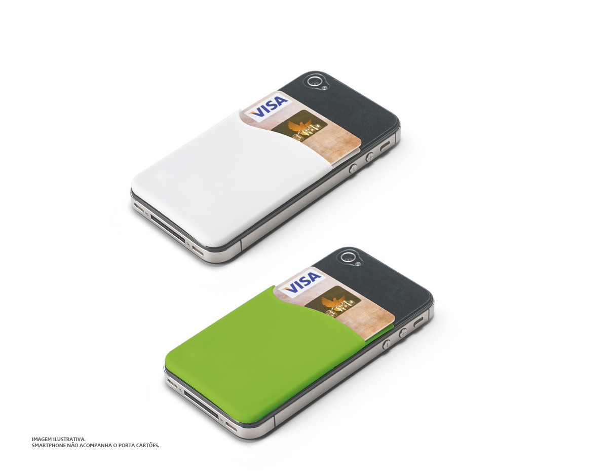 Porta-cartões para celular fabricado em silicone, ideal para armazenar cartões, documentos ou dinheiro de forma prática e segura. Possui um autocolante no verso, permitindo fixação firme na parte traseira do smartphone ou da capinha. Seu design compacto e flexível se adapta facilmente a diferentes modelos de celular. Dimensões: 57 x 87 x 3 mm. Perfeito para quem busca conveniência no dia a dia.