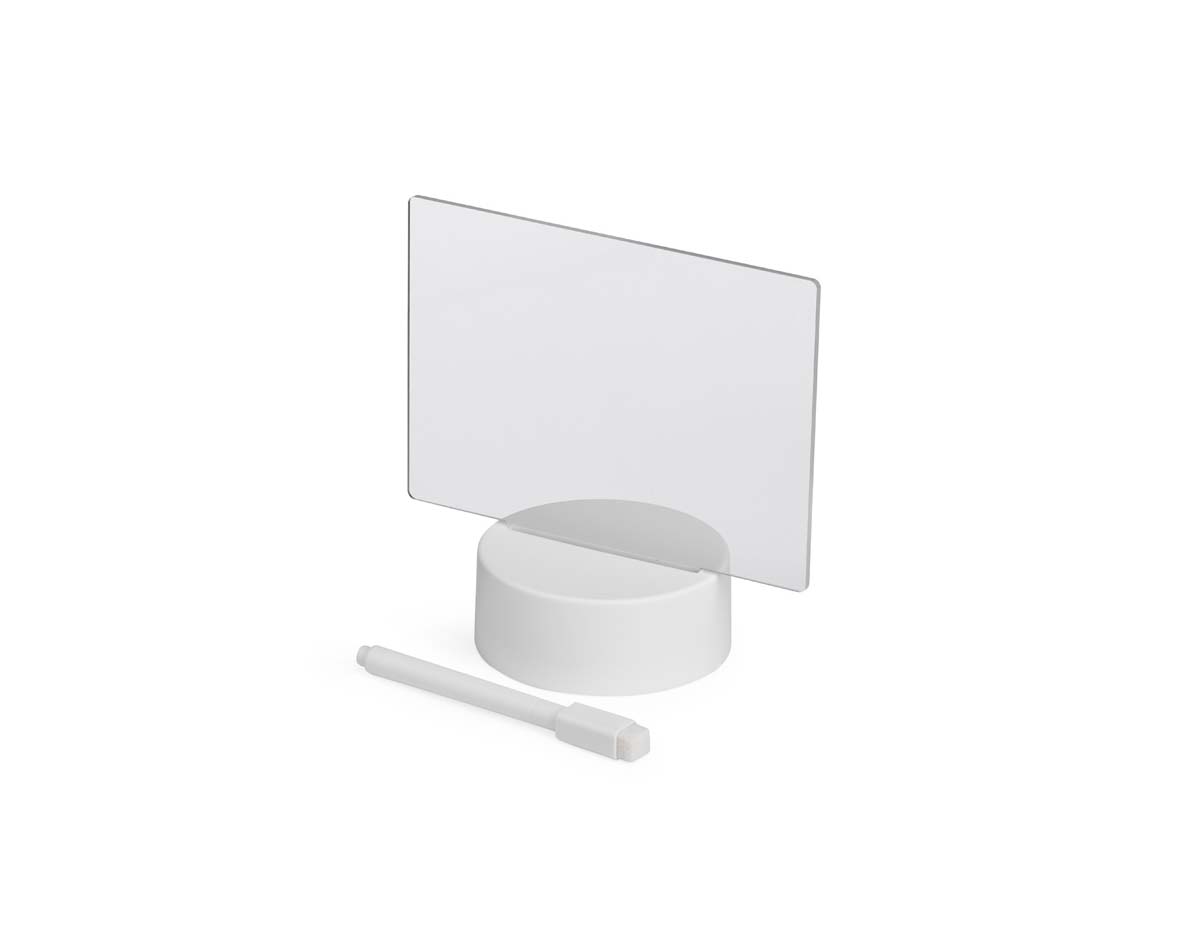 Deixe qualquer espaço mais aconchegante e repleto de recadinhos incríveis com a nossa Luminária de Mesa Led. Com sua tela acrílica 3D, é possível soltar a criatividade e deixar mensagens inspiradoras, lembretes importantes ou até desenhos fofos, tudo de um jeito prático e super divertido! Com um funcionamento super simples, ela se conecta com cabo via USB integrado à base plástica ou por meio de 3 pilhas AAA (1.5V) não inclusas. Além disso, acompanha uma caneta plástica com apagador integrado, tornando a experiência ainda mais interativa e funcional. Essa luminária é perfeita para iluminar o ambiente e deixar recadinhos incríveis do seu jeito!