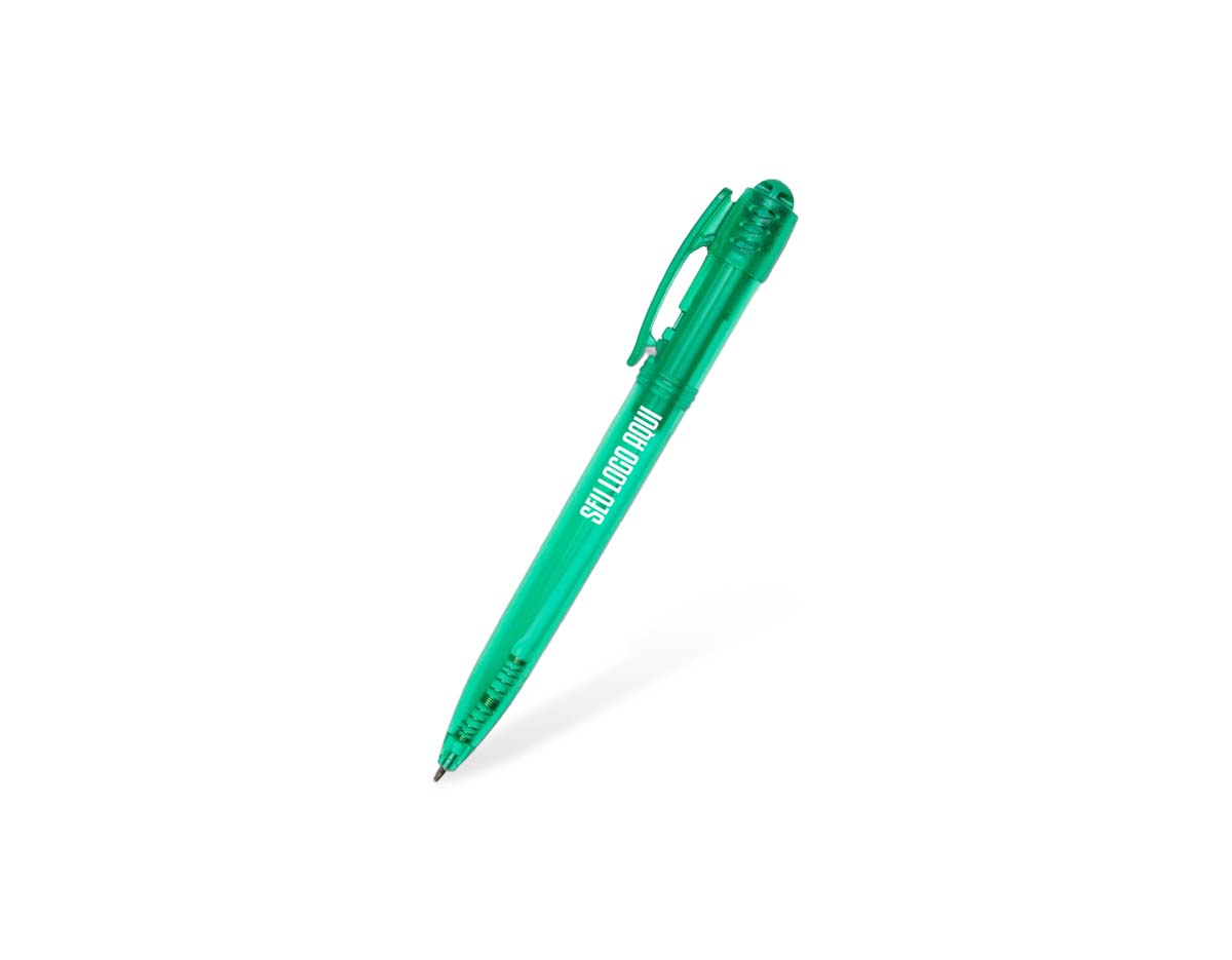 Caneta plástica translúcida com carga esferográfica azul, ideal para uma escrita macia e contínua. Seu acionamento por clique garante praticidade e agilidade no uso diário. Leve e ergonômica, proporciona conforto durante o manuseio, sendo perfeita para anotações, estudos e trabalho. Com design moderno e transparente, permite visualizar o nível da tinta, unindo funcionalidade, estilo e eficiência