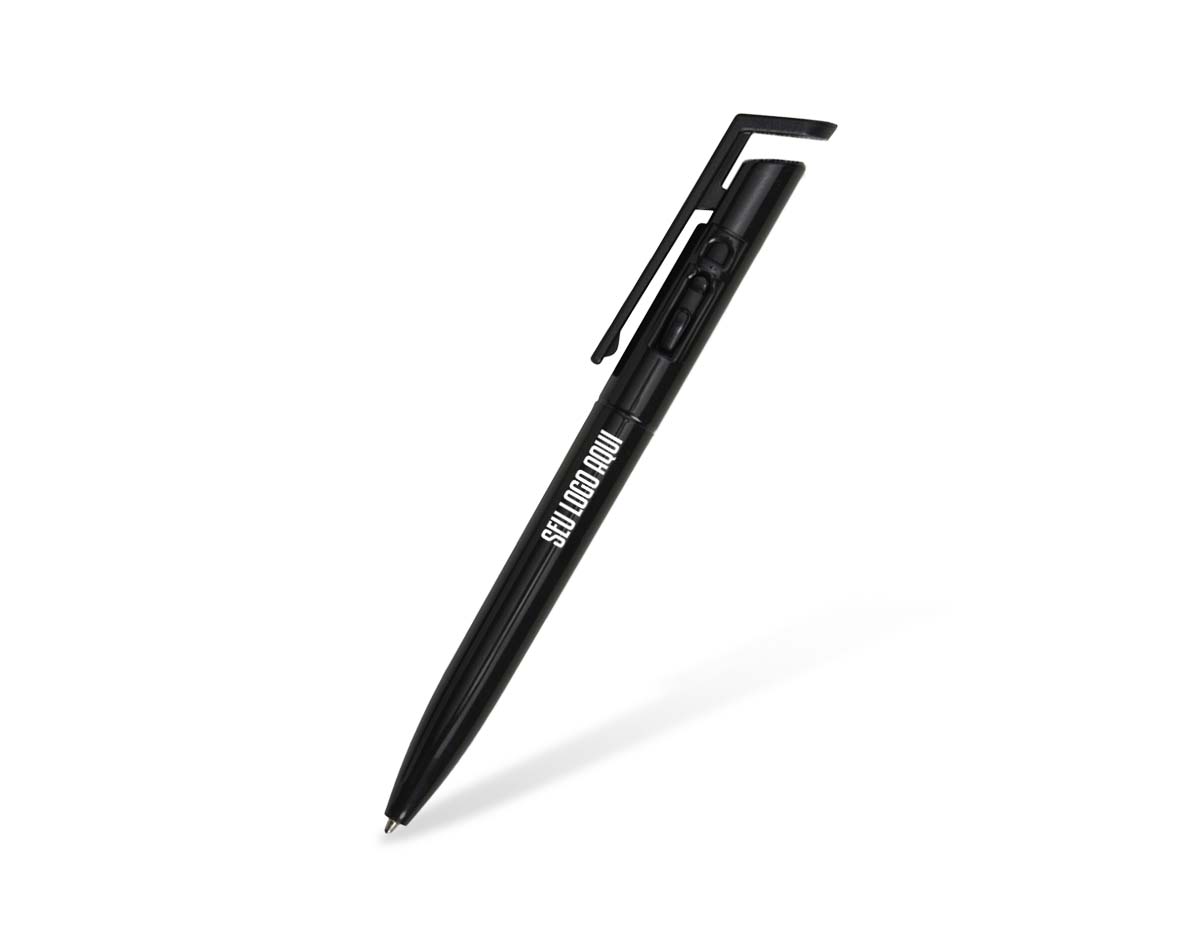 Caneta plástica com carga esferográfica azul de 1.0mm, proporcionando escrita suave e uniforme. Possui acionamento por clique, garantindo praticidade e agilidade no uso diário. Leve e ergonômica, oferece conforto mesmo em longos períodos de escrita. Seu design moderno e funcional a torna ideal para anotações, estudos e trabalho. Perfeita para uso pessoal ou como brinde promocional.