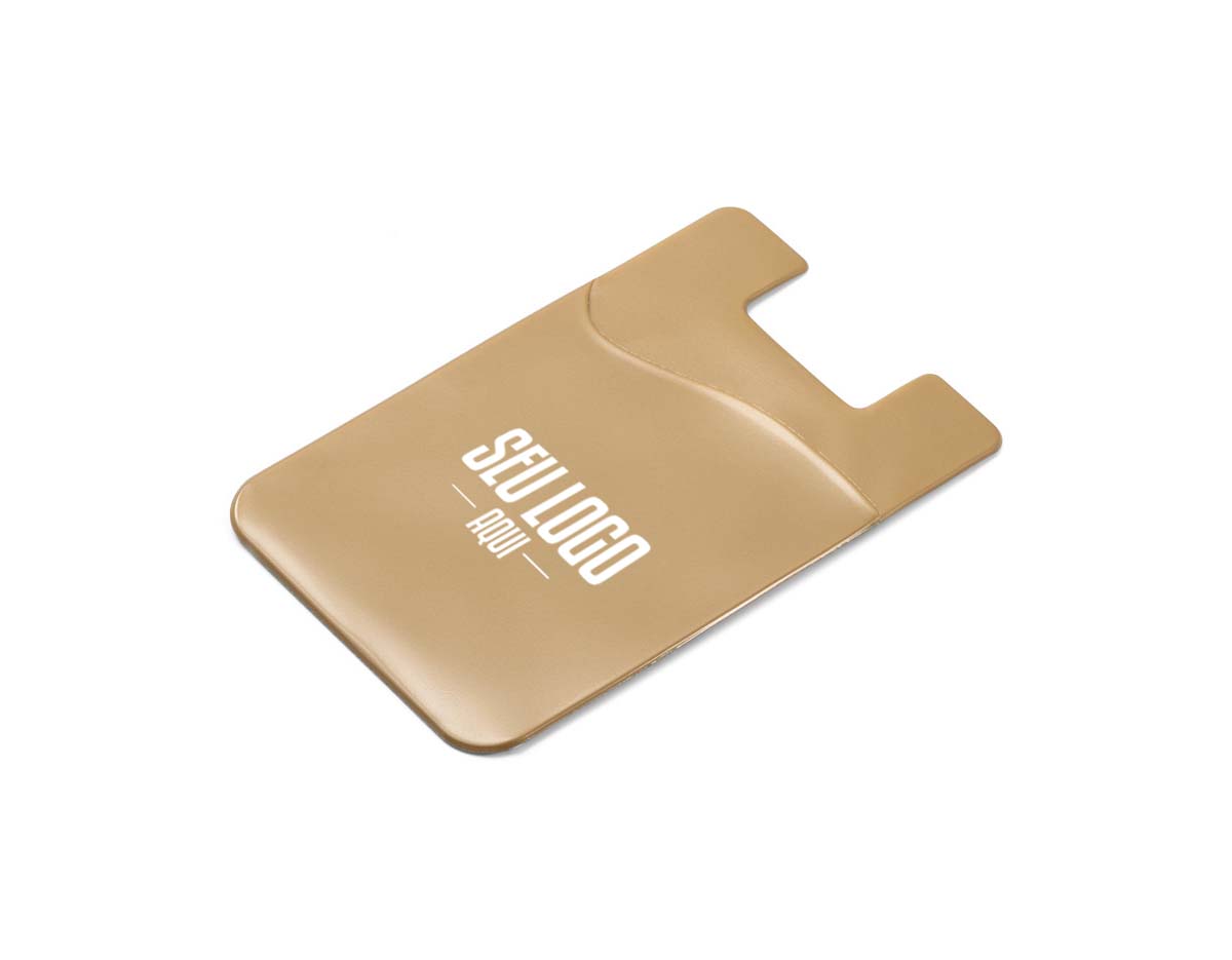 Porta-cartões para celular em PVC com adesivo autocolante na parte traseira, ideal para fixação segura em smartphones. Prático e funcional, comporta cartões, documentos ou dinheiro, facilitando o dia a dia com estilo e conveniência.