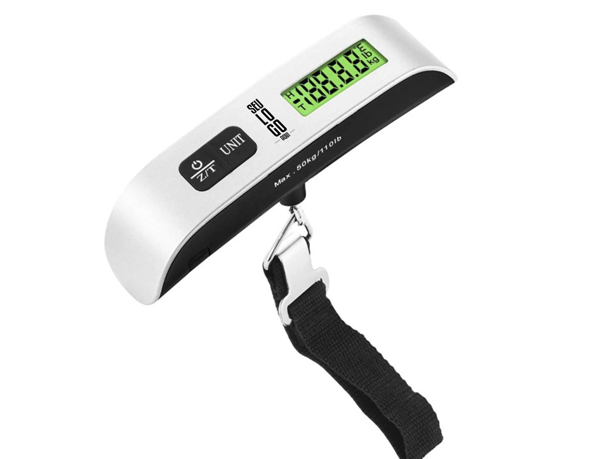 Balança de mão digital portátil, leve e compacta, ideal para viagens, pesca ou uso diário. Cabe facilmente em bolsas ou mochilas e permite pesar bagagens e equipamentos com praticidade. Evita excedentes de peso, sendo útil em aeroportos e outras situações de transporte.