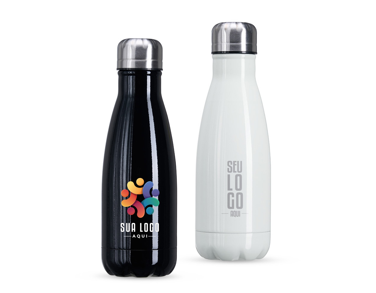 Garrafa de inox com capacidade de 540ml, ideal para o dia a dia. Possui acabamento brilhante e tampa rosqueável, combinando simplicidade e elegância para acompanhar a rotina com praticidade.
