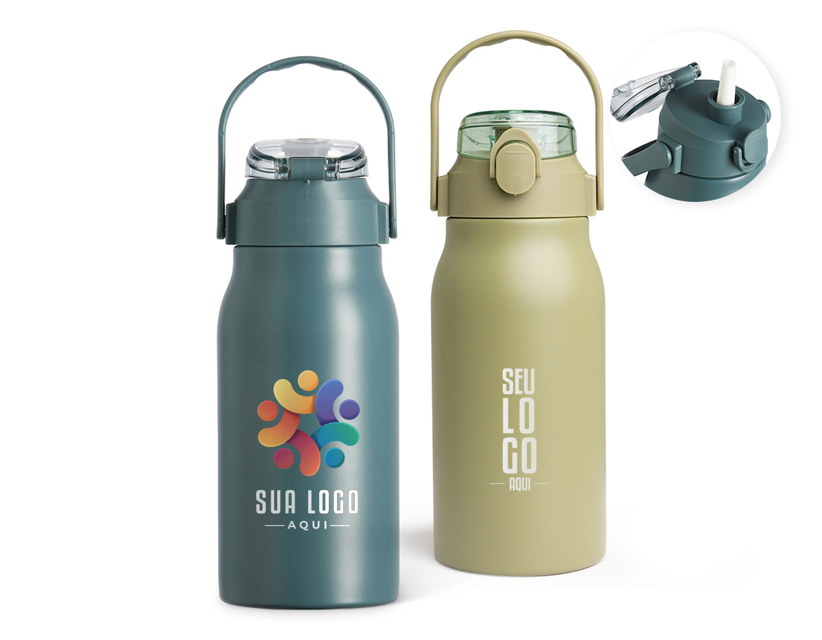 Garrafa térmica com capacidade de 1 litro, ideal para manter suas bebidas quentes ou frias por mais tempo graças à sua estrutura com parede dupla. Possui tampa com trava de segurança, botão de acionamento para facilitar o uso e tampa protetora para o bocal, garantindo higiene e praticidade. Conta ainda com alça integrada para transporte, além de acompanhar um canudo reutilizável e dois acessórios de extensão, proporcionando mais conforto e versatilidade no consumo.