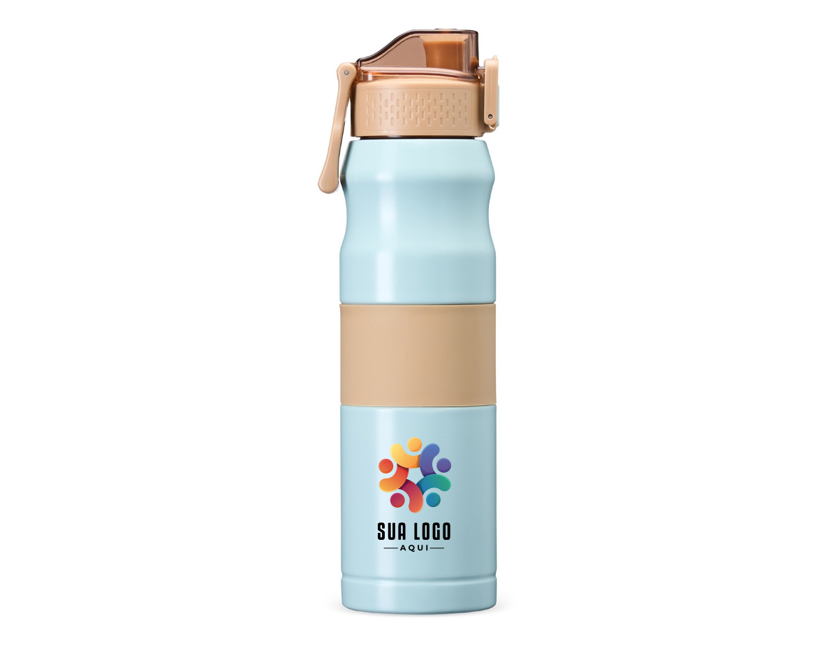 A squeeze térmica que vai te acompanhar em todos os momentos! Com 550ml de capacidade, ela é feita em inox SUS 304, trazendo resistência e praticidade para o dia a dia. A tampa rosqueável plástica com trava garante aquele toque de segurança, e a alça flexível facilita o transporte para qualquer lugar. Além disso, conta com um detalhe emborrachado removível, oferecendo uma pegada firme. Leve, prática e cheia de estilo para uma hidratação com muito mais conforto!