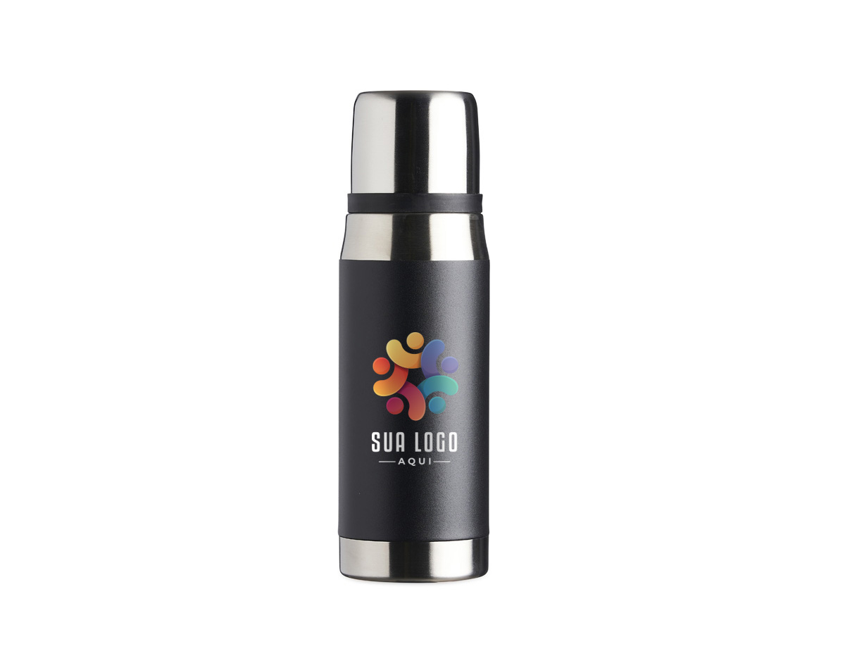 Mantenha suas bebidas na temperatura ideal por muito mais tempo com esta garrafa térmica de 500ml, fabricada em aço inoxidável 304 de alta qualidade. Resistente, durável e com excelente isolamento térmico, ela é perfeita para o dia a dia, viagens, academia ou escritório. Seu design moderno e funcional garante praticidade no uso e transporte, além de preservar o sabor e a pureza da sua bebida, seja quente ou gelada.