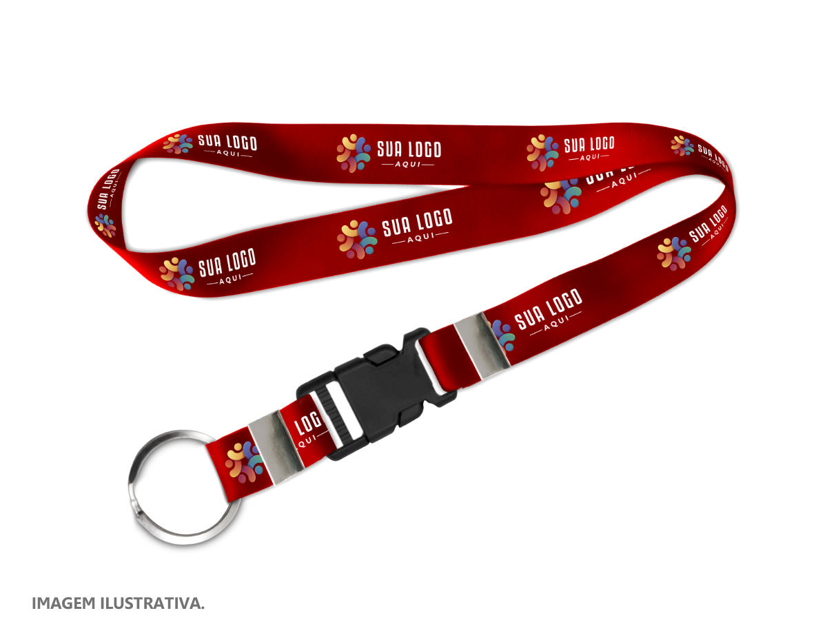 Cordão de 85 cm de comprimento e 2,5 cm de largura, com argola e fecho tipo mochila. Ideal para facilitar o transporte de pequenos objetos, oferecendo praticidade e segurança no fechamento. Seu design simples e funcional garante resistência e durabilidade no uso diário.