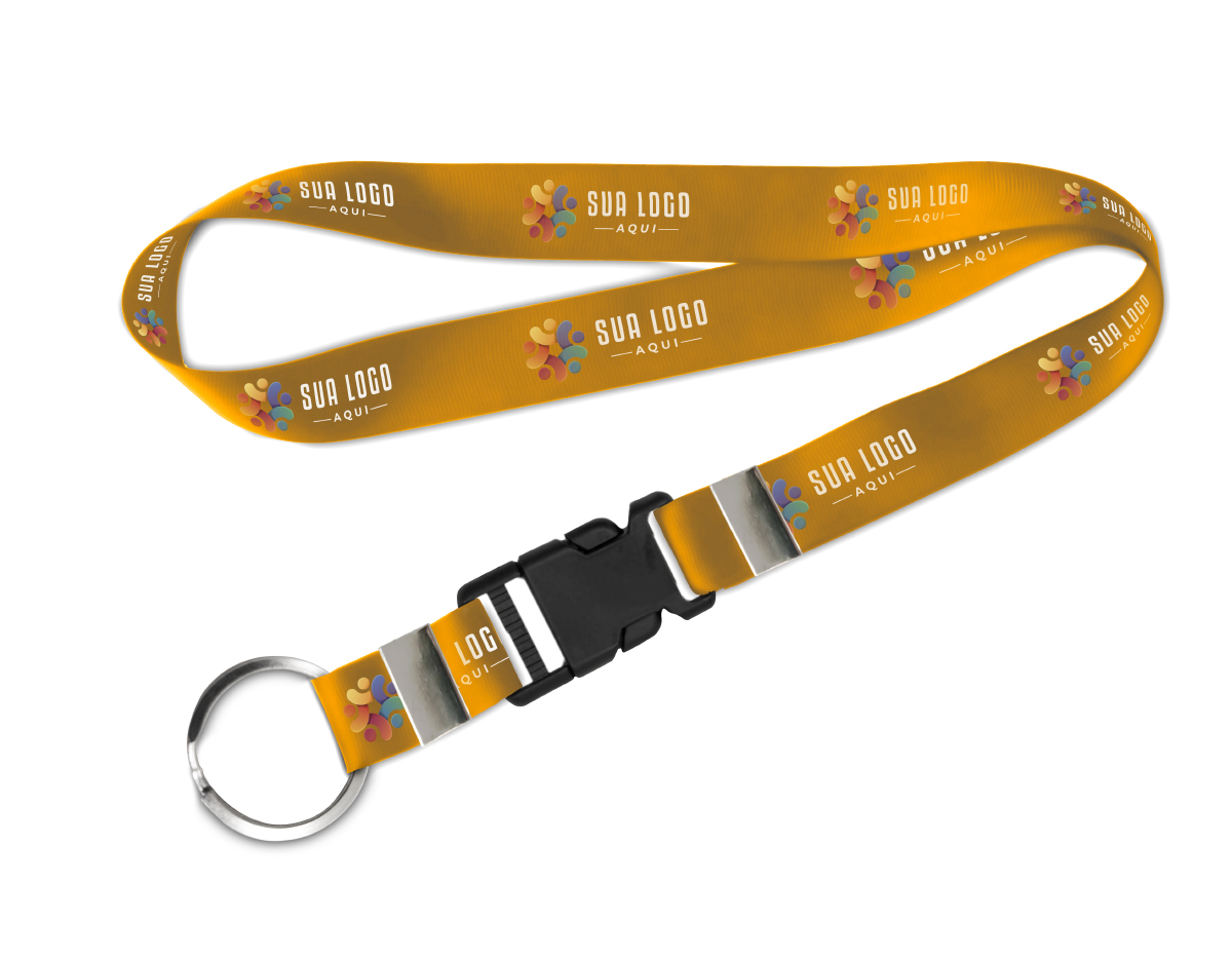 Cordão de 85 cm de comprimento e 2,5 cm de largura, com argola e fecho tipo mochila. Ideal para facilitar o transporte de pequenos objetos, oferecendo praticidade e segurança no fechamento. Seu design simples e funcional garante resistência e durabilidade no uso diário.