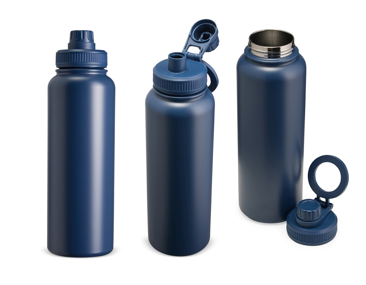 Garrafa térmica de inox com capacidade de até 1,2 litro. Possui pintura eletrostática durável, parede dupla com isolamento a vácuo e tampa rosqueável, que ajudam a conservar a temperatura e evitar vazamentos. Acompanha alça circular magnética compatível com iPhones da Apple.