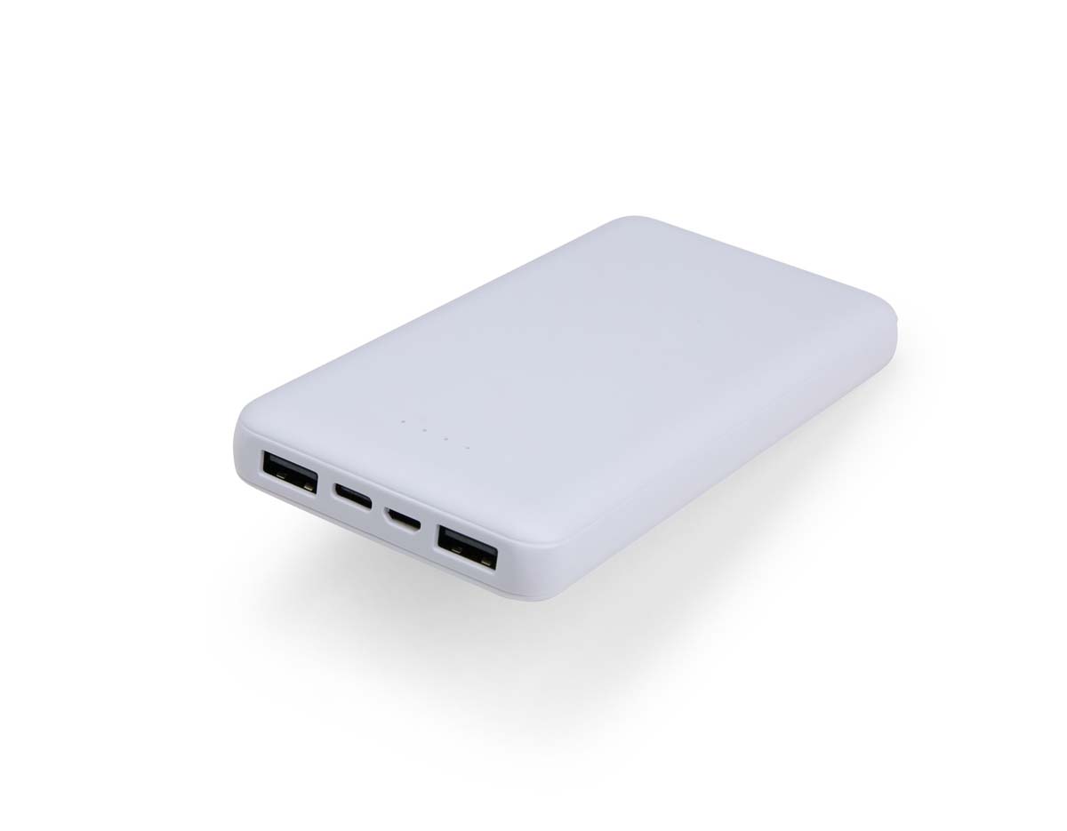 Não fique sem bateria nos momentos mais importantes do dia com o power bank de 10.000 mAh. Recarregue smartphones com toda a praticidade e rapidez utilizando uma de suas quatro entradas disponíveis: 2 portas USB, 1 porta Micro USB e outra USB-C. Com quatro luzes de LED para indicar a funcionalidade do carregador além de um botão lateral para fazer a ligação do dispositivo e iniciar a recarga. Sua entrada micro-USB 5V=2.1A e saída USB 5V=2.1A permitem aproveitamento de alto desempenho para um dia a dia tranquilo e livre de preocupações com a bateria do smartphone acabar na hora mais crucial. Não acompanha cabo USB.