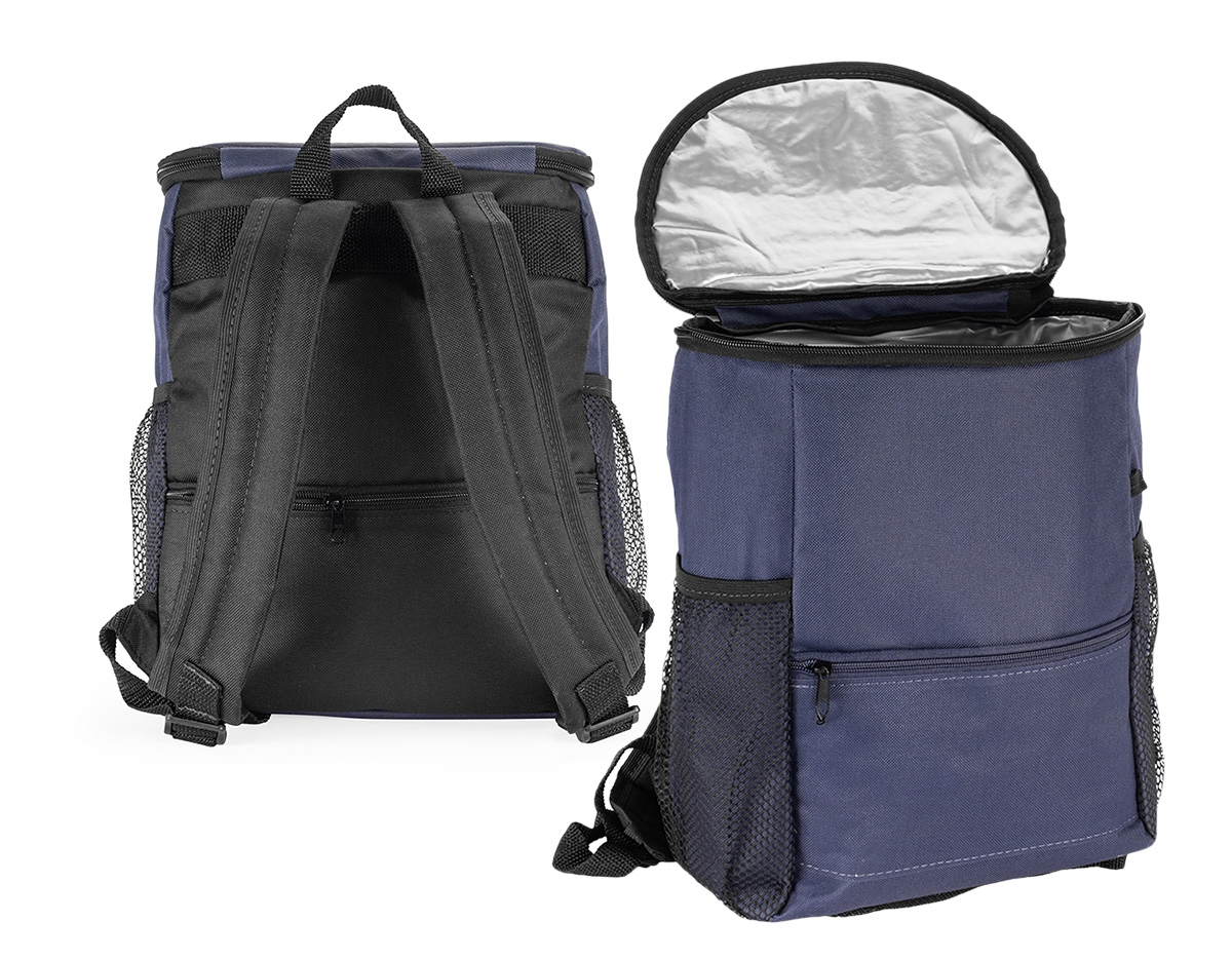 Leve alimentos e bebidas frescos por mais tempo em uma mochila térmica totalmente prática. Feita em nylon resistente à água, com revestimento interno em PEVA atóxico antivazamento e com capacidade máxima de 10 litros, esta mochila é uma opção versátil para carregar marmitas e lanches para o trabalho, escola, faculdade ou demais ambientes. Possui bolso em zíper na parte frontal e traseira para guardar pequenos objetos, além de um par de bolsos laterais em telas sob medidas para garrafas, o que contribui com mais possibilidades de organização para um melhor uso no dia a dia.