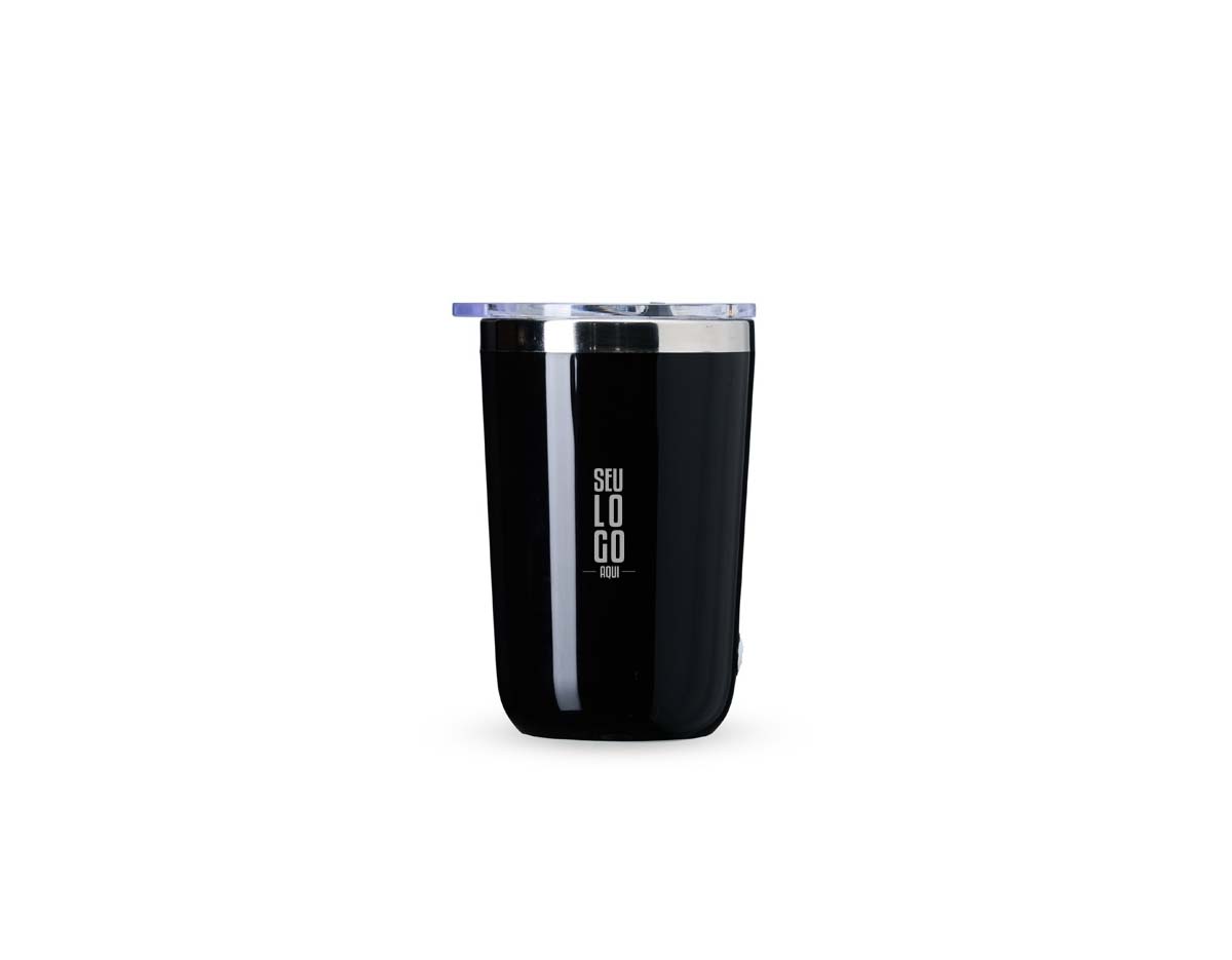 Copo plástico com misturador magnético de 300ml, ideal para misturar líquidos e pós como café, chá e proteínas. Possui motor de alta velocidade acionado por um clique, corpo em aço inox SUS 304, tampa acrílica com bocal e trava, além de recarga via USB.  Obs. Lavar o produto com cuidado para que a água não entre em contato com o circuito elétrico e não o danifique.