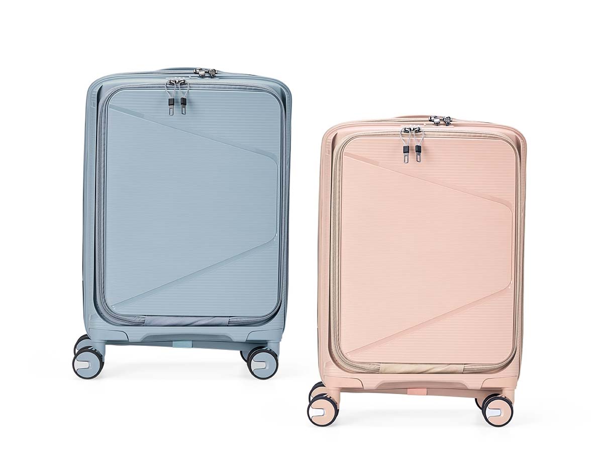 Mala de viagem com capacidade de 36L, fabricada em plástico PP resistente. Conta com compartimento frontal para notebook de até 15,6", bolsos internos com zíper e cinta compressora. Possui puxador ergonômico ajustável, alça de mão, cadeado TSA e 4 rodas silenciosas com giro 360° para facilitar a locomoção.