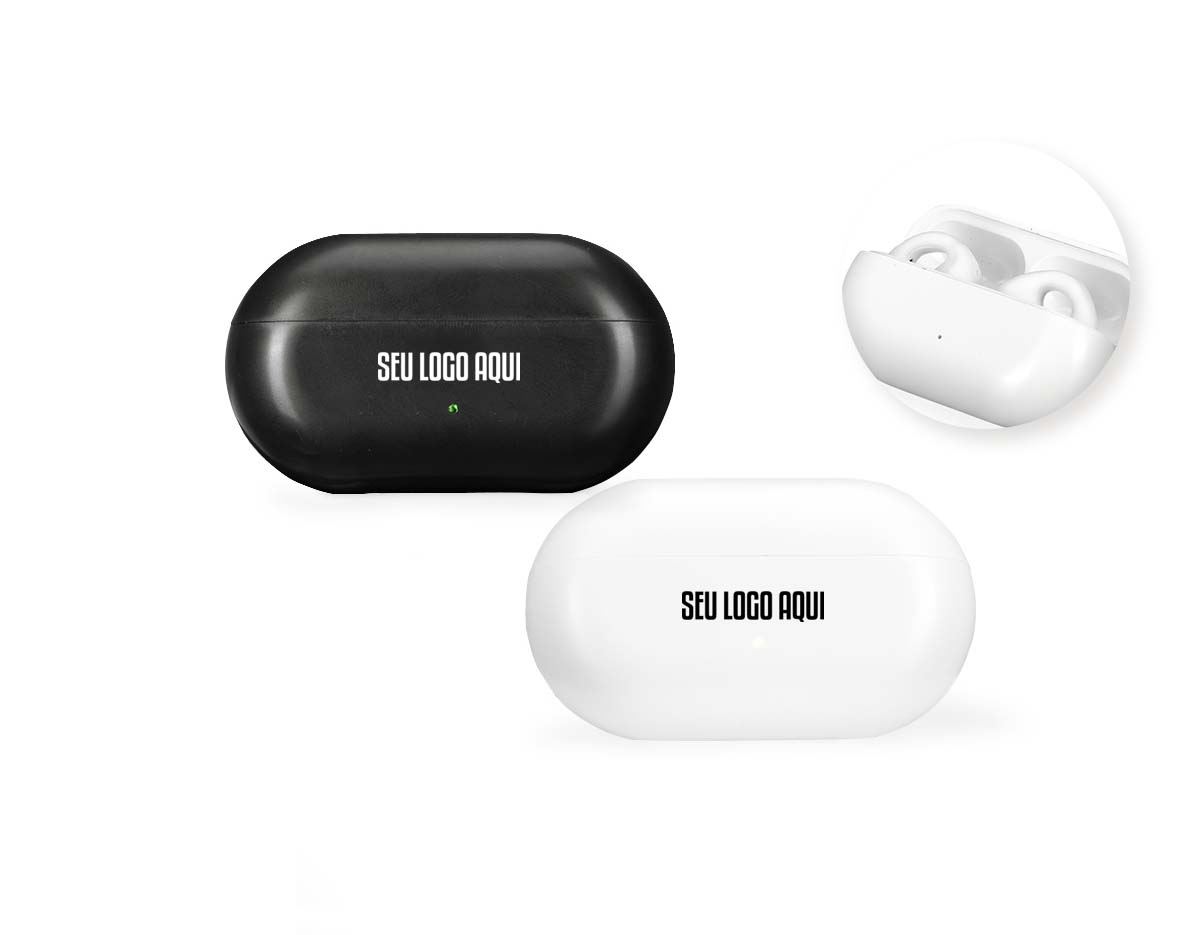 Fones de ouvido sem fio com estrutura leve e confortável feita em plástico. Seu formato ear cuff, semelhante a um par de brincos, permite o encaixe ao redor das orelhas sem entrar em contato com o canal auditivo, ideal para uso prolongado. Sua conexão via Bluetooth 5.3 oferece estabilidade de áudio com menor consumo de energia. Cada fone apresenta um botão multifunções, com comandos por toque para trocar músicas e controlar o volume. Acompanha cabo USB-C para carregamento.