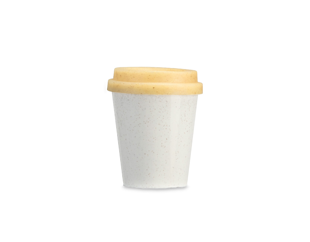 Copo produzido em fibra de arroz, material sustentável e reutilizável, ideal para quem busca praticidade com consciência ambiental. Possui capacidade de até 350 ml e tampa protetora com bocal, que facilita o consumo de bebidas no dia a dia. Um brinde corporativo ecológico, funcional e moderno, perfeito para ações promocionais e valorização da marca.