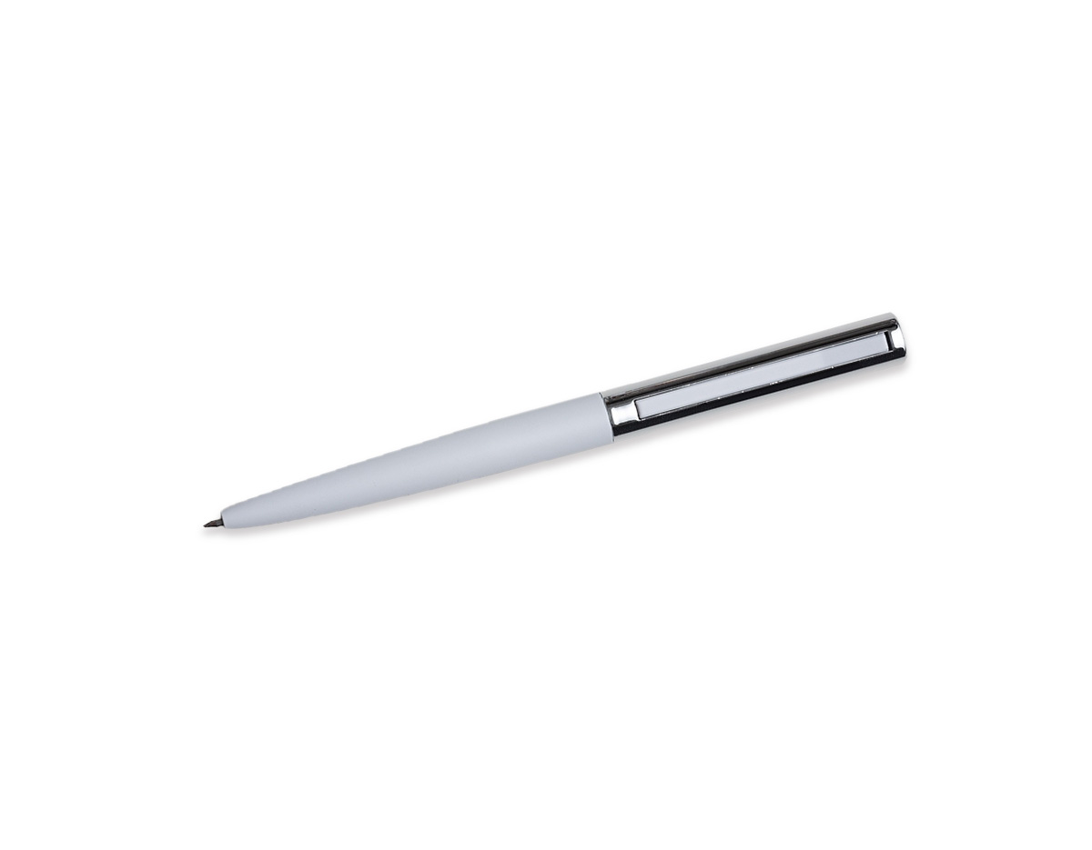 Caneta semimetálica com design moderno e elegante, ideal para uso diário. Possui carga esferográfica azul e acionamento prático no clipe, garantindo facilidade e agilidade na escrita. Um brinde corporativo funcional e sofisticado, perfeito para ações promocionais, eventos e fortalecimento da marca.
