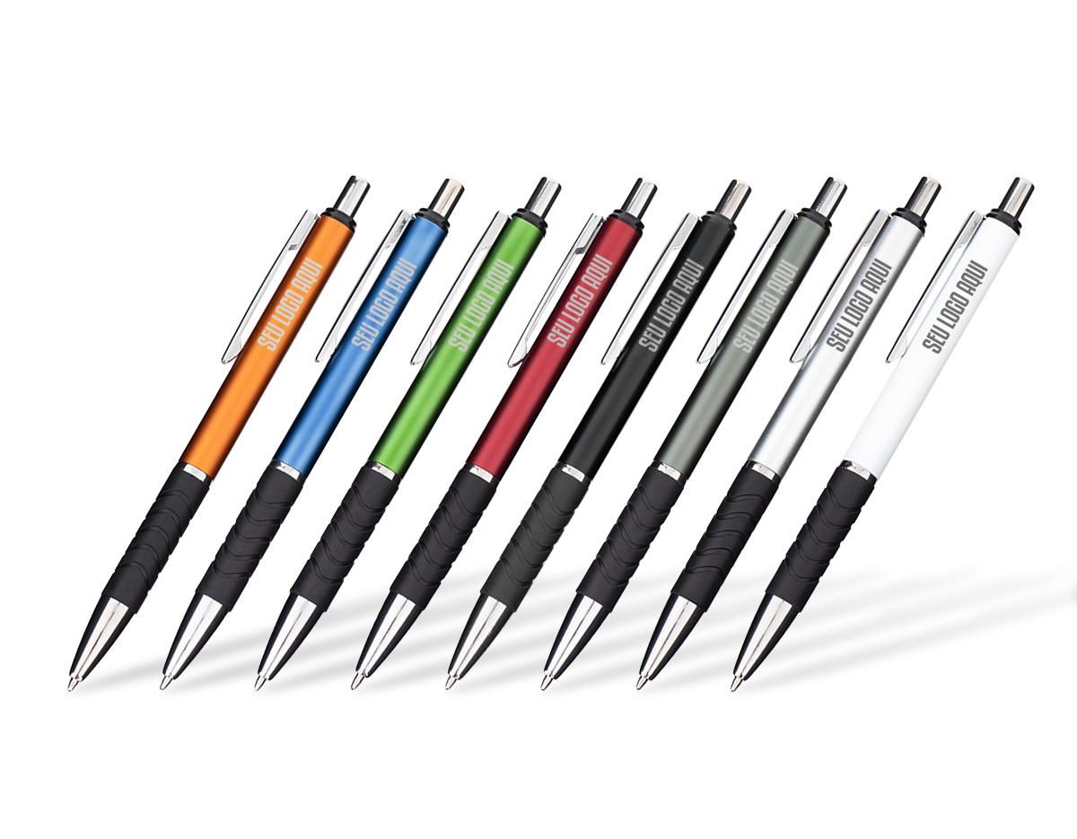 Caneta de metal com design elegante e detalhe touch no topo, ideal para interação com dispositivos de telas sensíveis ao toque. Possui escrita suave e precisa, sendo perfeita para uso diário em ambientes profissionais. Um brinde corporativo moderno e funcional, que une tecnologia, praticidade e sofisticação.