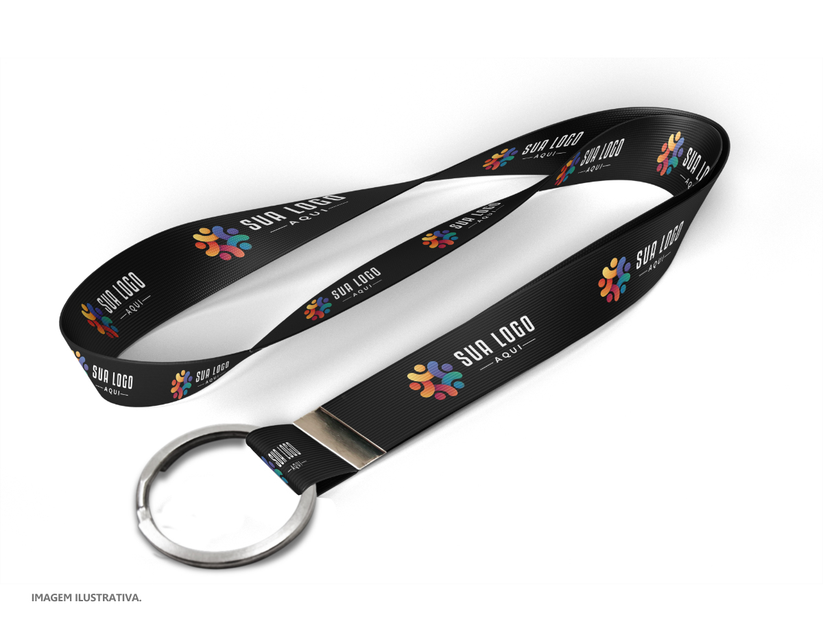 Cordão com argola simples - 85cm X 2,5cm
